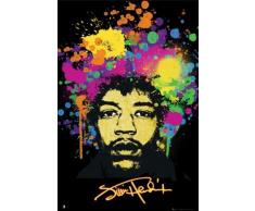 1art1 48446 Poster Jimi Hendrix Taches de Couleur 91 X 61 cm