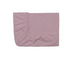 Essix - Drap Housse Royal Line Percale de Coton Rose poudre 2 x 90 x 200 cm