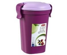 CURVER 00769-B35-00 Gobelet Lunch & Go Taille L Dark, Plastique, Pourpre FoncÃ©/Pourpre Clair, 10,7 x 12 x 15,5 cm