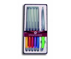 Laguiole Production 441350 Coffret 6 Couteaux Steak Laguiole de Table ABS Multicolors Inox
