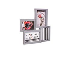 Ceanothe - 34432 - DÃ©troit - Cadre Photo - Multi-Vues - 10 x 15/9 x 13 cm - Gris