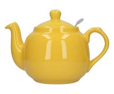 London Pottery Théière en Vrac avec infuseur en céramique, Jaune, 4 Tasses (1 Litre)