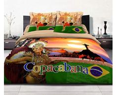 Home Passion Couette Enveloppe Copacabana Sable Coton Multicolore 240 x 220 cm