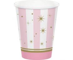 Creative Converting Twinkle Toes Twinkle Toes Gobelets en Papier pour fête Rose 227 ML