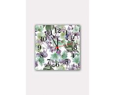 Bonamaison Horloge Murale en MDF, Multicolore, 30 x 30 cm