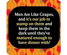 Boxer Gifts Dessous de Verre Raisin Men are Like