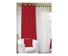 Soleil dOcre RIDEAU A OEILLETS 135x250 cm ALIX ROUGE Infroissable