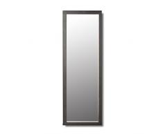 Belssia Miroir Filo, Bois, Noir et Argent, 103Â x 3Â x 73Â cm