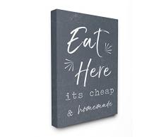 Le Stupell Home Decor Collection Manger Cuisine Marine surdimensionné tendue Art Mural, 24 x 1,5 x 30, fabriqué aux Ãtats-Unis dAmérique, Toile, Multi, 60.96 x 3.81 x 76.2 cm