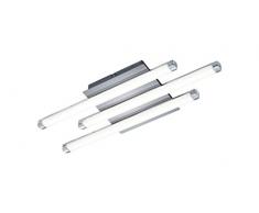 Reality, Plafonnier, Street incl. 3 x LED,SMD,4,5 Watt,3000K,400 Lm. Acryl, Blanc, Corps: metal, Chrome L:50,0cm, L:18,0cm, H:5,0cm IP20