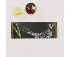 Just Slate JS/ST/PH Faisan Petit plateau de service, Noir
