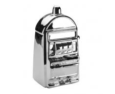 Versa Tirelire Formes diverses Forme de Machine 22 x 9 x 12 cm Argent