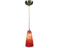 Naeve Leuchten 704121 Suspension dintérieur pour ampoule G9 40 W Lampe en 1 pièce Efficacité énergétique de classe E 460 lumen 2 700 K 2 000 h Rouge Longueur 100 cm
