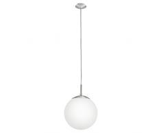 Eglo Lampe suspension, acier, 60Â W, finition nickel satinÃ©