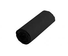 Lovely Casa DH24820015 Alicia Drap Housse Coton Noir 190 x 140 cm