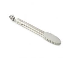 Zeal Silicone Non Scratch de Cuisine Mini Pince avec poignÃ©es en Acier Inoxydable FranÃ§ais, Gris, 20Â cm
