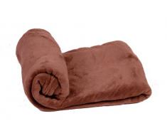 Comptoir du Linge MIC13COC Plaid Microfibre 160 x 130 cm Coco