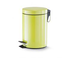 Zeller 18201 Poubelle à pédale en métal, vert, 17 x 26,5 cm