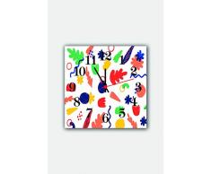 Bonamaison Horloge Murale en MDF, Multicolore, 30 x 30 cm