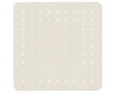 WENKO 23139100 Tapis antidérapant de douche Mirasol Beige, Caoutchouc naturel, 54 x 54 cm