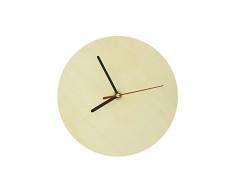 Glorex GmbH GLOREX Horloge Ronde en Bois FSC, Naturel 30Â x 30Â x 2Â cm