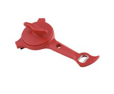 KUHN RIKON 25629 5 en 1 Ouvre Bocal et décapsuleur Bocal Entraînée en Plastique Rouge 25.4 x 12.7 x 5.6 cm