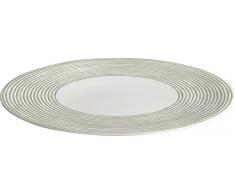 Alessi Agv31/1 Acquerello Assiette Plate en Bone China DÃ©corÃ©e, Set de 4 PiÃ¨ces