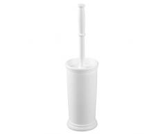 Interdesign 93331EU Kent Support et Brosse de WC pour Toilette Plastique Blanc 10,67 x 0,25 x 40,64 cm