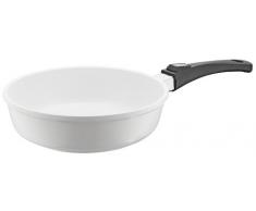 Berndes 032125 Vario Click Induction White Sauteuse en fonte daluminium revÃªtement cÃ©ramique avec manche amovible 24 cm, 2,4 L