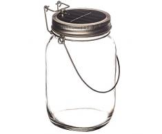 TrendarioÂ âÂ Lampe solaire LED dans son pot en verre, une lampe de jardin parfaiteÂ âÂ Sun Jar solaire, lampe solaire suspendue en verreÂ âÂ Verre solaire avec longue durÃ©e dÃ©clairage