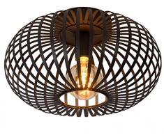 Lucide MANUELA - Plafonnier - Ã 40 cm - Noir