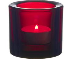Iittala Kivi – Support pour Bougie (60 mm) Color Nuevo Rouge Transparent