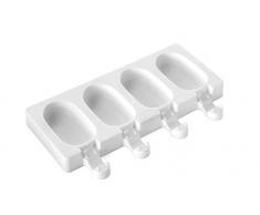 Silikomart 22.341.87.0065 GEL01M Moule à Esquimaux Forme Classique Silicone Blanc