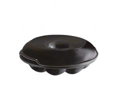 Emile Henry EH799505 Moule à Pain Couronne, Céramique, Noir (Fusain), 30,5 x 30,5 x 10 cm