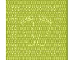 Kleine Wolke Tapis de Douche Foot 55x55 cm en Vert, PVC, 20x20x5 cm