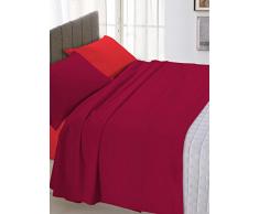 Linge DE lit Italien Bedding/Rouge Double Bordeaux 250 x 300 cm