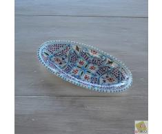 Plat ovale Marocain turquoise - L 20 cm