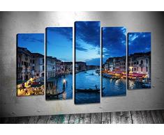 Bonamaison Peinture sur toile, multicolore, 100 x 60 cm, 5 unit - Conçu et fabriqué en Turquie