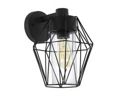 EGLO 97226 Wandleuchte, Verre, E27, 60 W, Noir