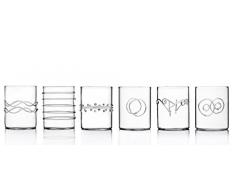 Ichendorf Milano 09352008 Lot de 6 verres à liqueur Décorés