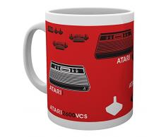 PQube Console Mug, Porcelaine, Rouge, 8Â x 11Â x 9Â cm