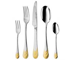 Berghoff Cascade Finition Miroir Ensemble de Couverts 6Â Personnes Personnes, Argent, 30Â piÃ¨ces