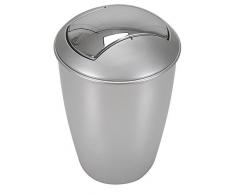 Spirella Poubelle 10.04265 - Atlanta matière synthétique argent 5 L