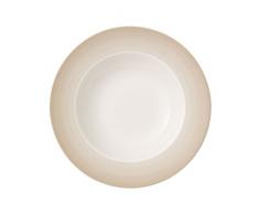 Villeroy & Boch Colourful Life Natural Cotton Assiette creuse, 25 cm, Porcelaine Premium, Blanc/Beige