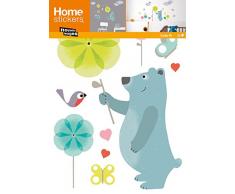 Nouvelles Images 170.001907.03 Autocollant pour Mural Papier Multicolore 69,5 x 49 x 0,1 cm