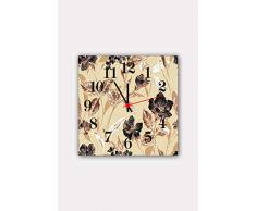 Bonamaison Horloge Murale en MDF, Multicolore, 30 x 30 cm