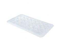 AmazonBasics Tapis de bain antidÃ©rapant, Transparent, Bleu, 39 x 69 cm
