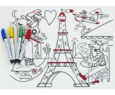 modern-twist Kids Mark Tapis de, Press jus Marqueur 4Â Sets de Table, avec Daydream Paris