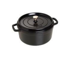 Staub 1102625 Cocotte Ronde Noir Mat 26 cm