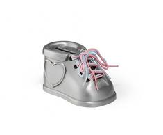 Zilverstad Tirelire Chaussures, Alliage de Zinc, Argent Mat, 5.6Â x 9,3Â x 5.1Â cm